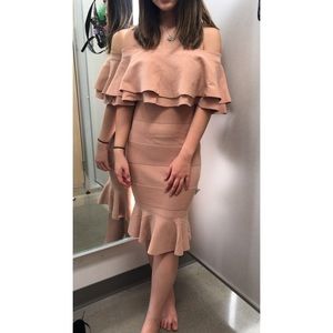 Nude cocktail dress